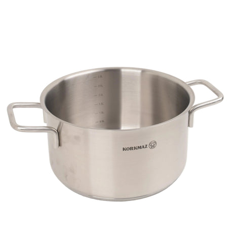 Korkmaz Stainless Steel Casserole Stella Pot 20x11cm at Zubaidas Homestore Pakistan