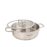 Korkmaz Stella Stainless Steel Low Casserole Pot 24cm at Zubaidas Homestore. Largest Homestore In Pakistan