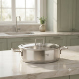 Korkmaz Stella Stainless Steel Low Casserole Pot 24cm at Zubaidas Homestore. Online Pakistan