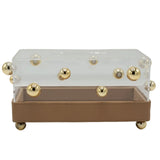 Leather Base Acrylic Tissue Box at Zubaidas Homestore Pakistan