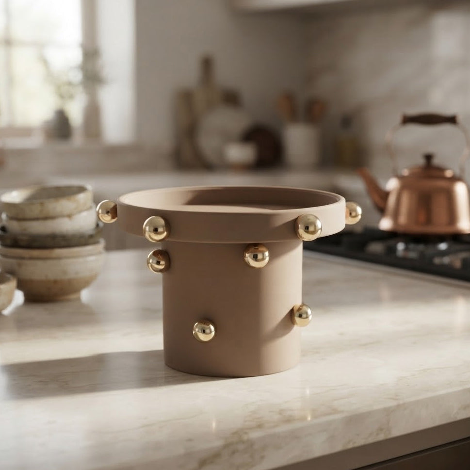 Leather Base Ball Accent Cake Stand at Zubaidas Homestore 