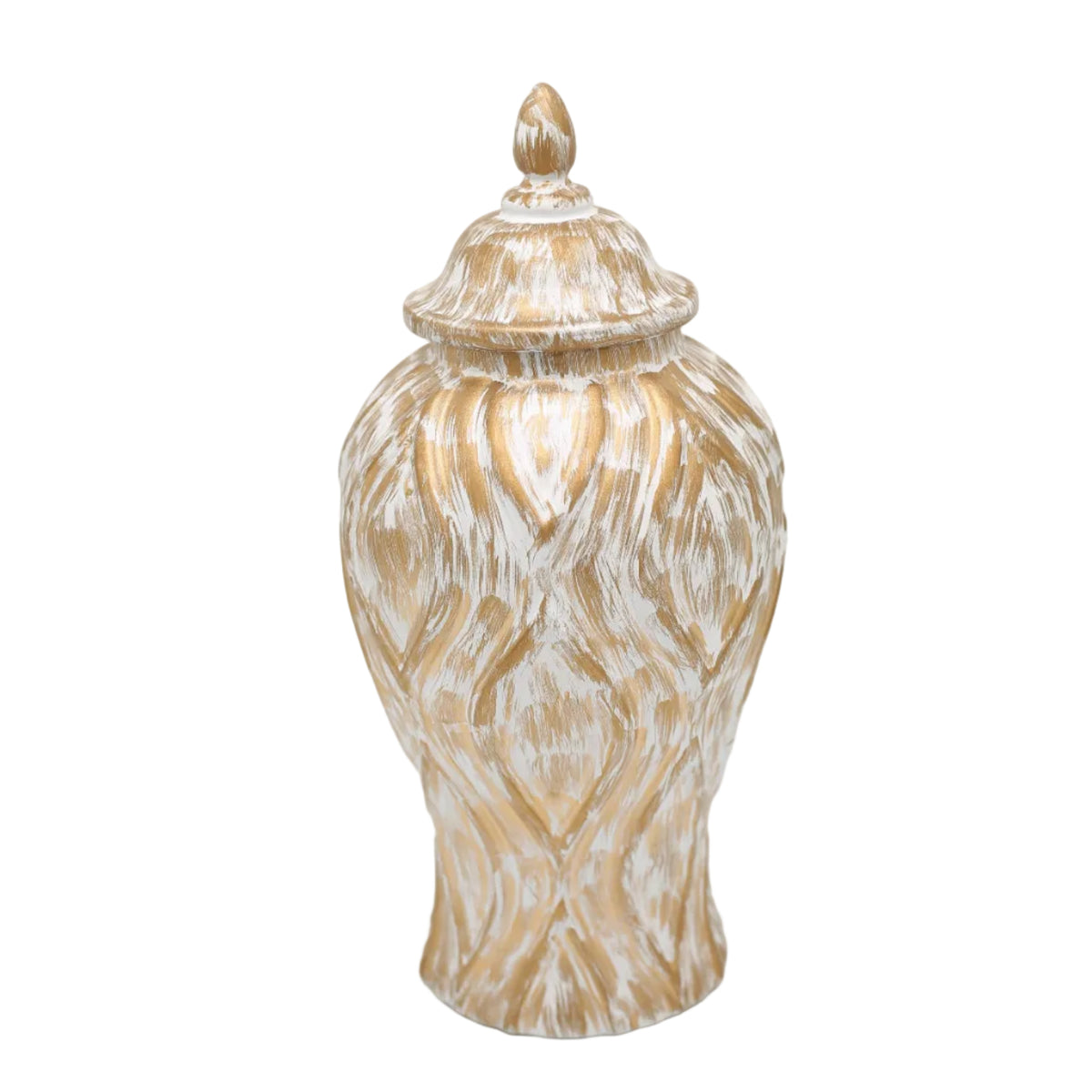 Luxe Carved Ceramic Temple Decorative Jar at Zubaidas Homestore Pakistan