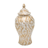 Luxe Carved Ceramic Temple Decorative Jar at Zubaidas Homestore Pakistan