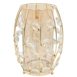 Luxurious Gold Wire Crystal Embellished Candle Stand at Zubaidas Homestore Pakistan