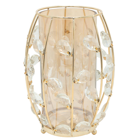 Luxurious Gold Wire Crystal Embellished Candle Stand at Zubaidas Homestore Pakistan