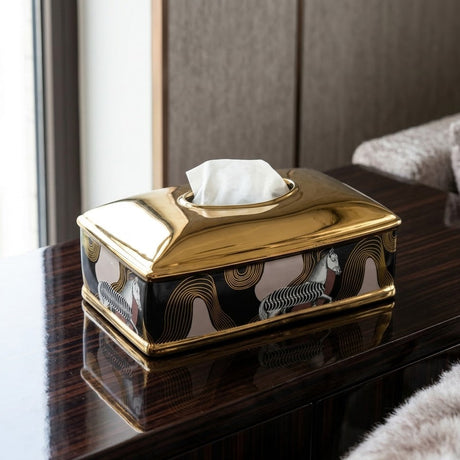 Luxury Art Deco Ceramic Tissue Box at Zubaidas Homestore