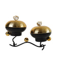 Luxury Black and Gold Twin Container Decor Set at Zubaidas Homestore Pakistan