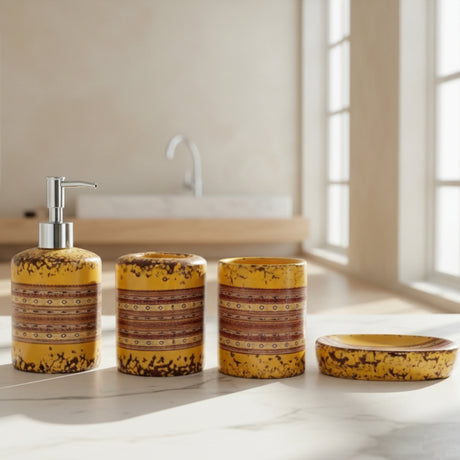 Luxury Ceramic 4 Pieces Bathroom Set at Zubaidas Homestore. Online Pakistan