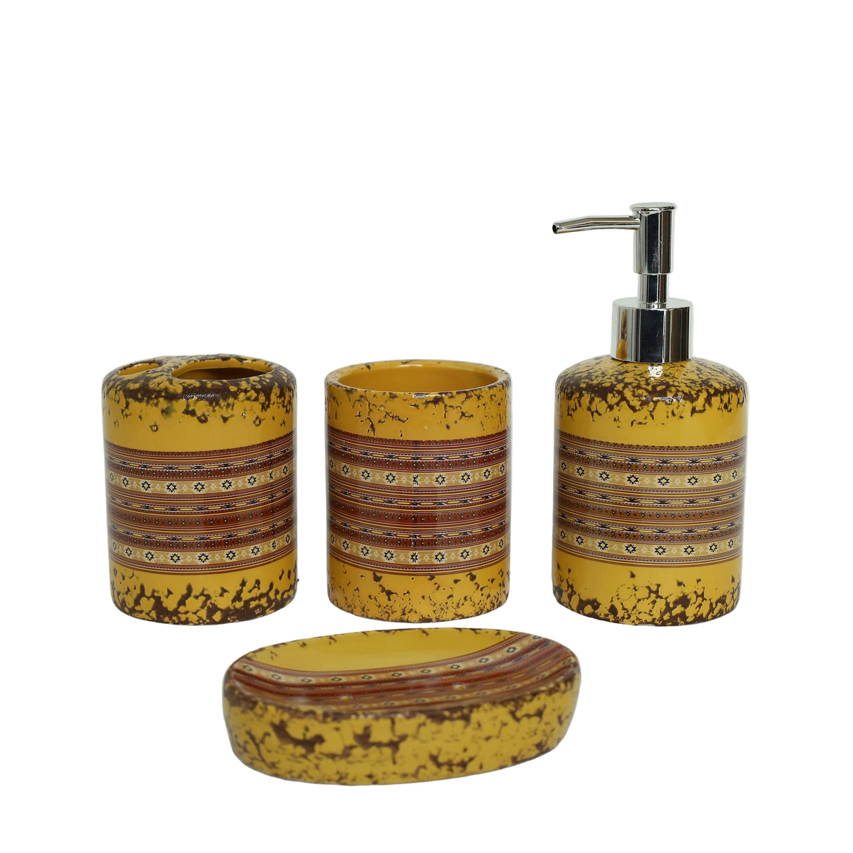 Luxury Ceramic 4 Pieces Bathroom Set at Zubaidas Homestore. Best For Home Shopping In Pakistan