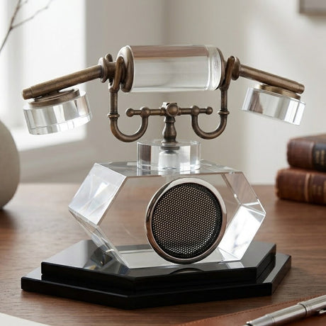 Luxury Crystal Vintage Telephone Decor Showpiece at Zubaidas Homestore