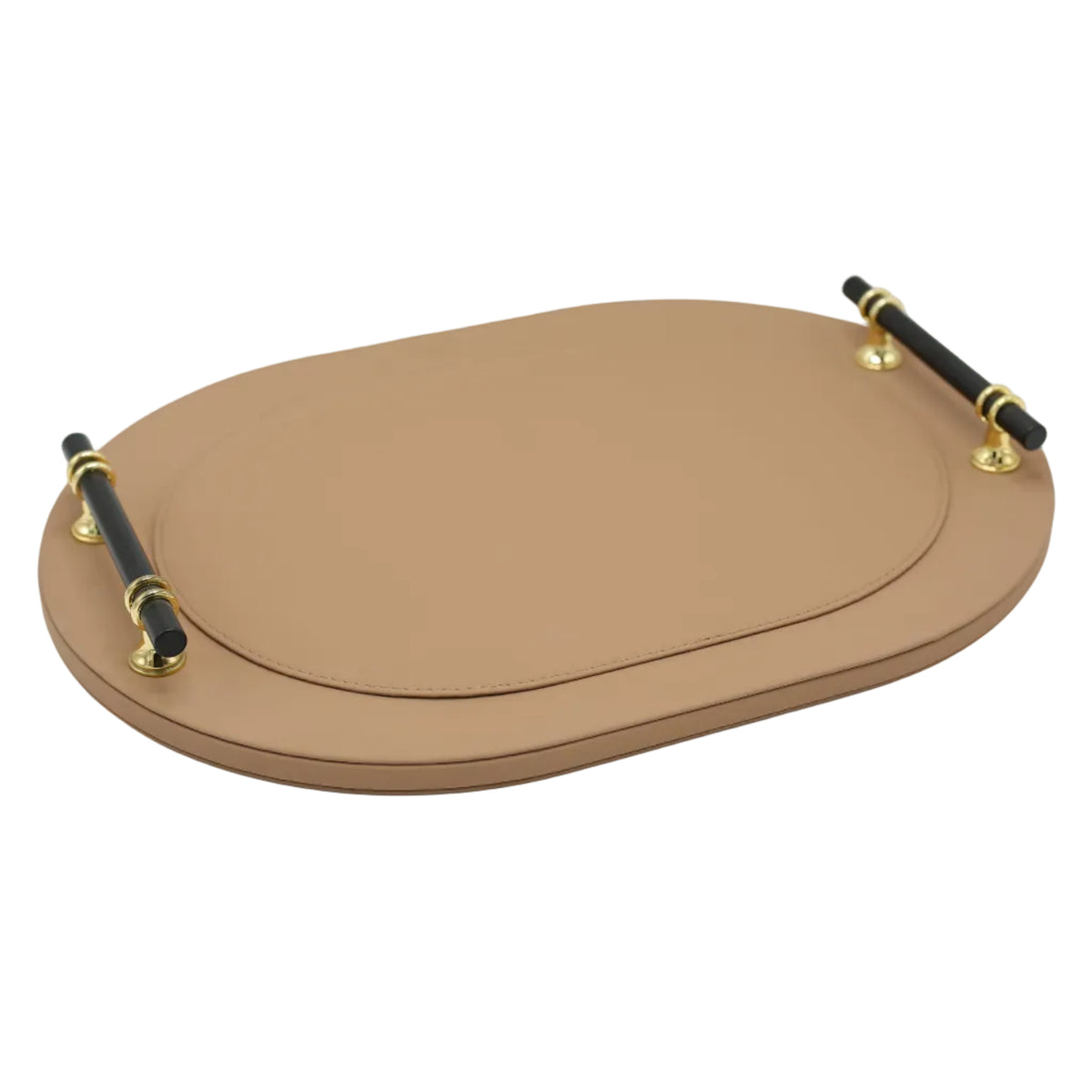 Luxury Faux Leather Oval Serving Tray 2 Pieces Set at Zubaidas Homestore. Most Trusted Homestore in Pakistan