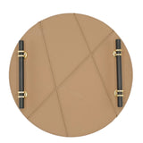 Luxury Faux Leather Round Serving Tray 2 Pieces Set at Zubaidas Homestore. Most Trusted Homestore in Pakistan