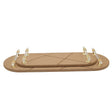 Luxury Leather Oval Serving Tray with Acrylic Handles 2 Pieces Set at Zubaidas Homestore Pakistan