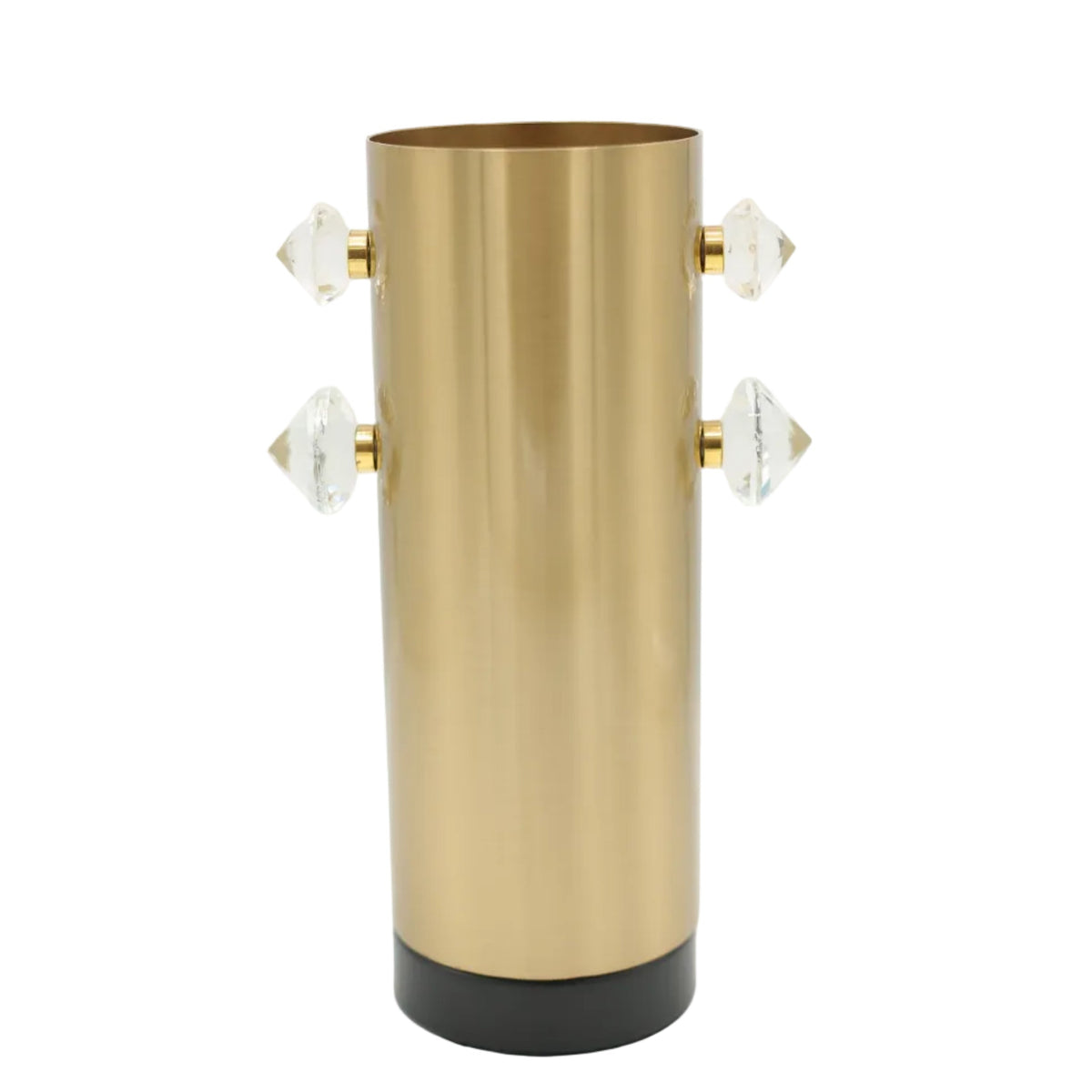Luxury Metal Vase with Crystal Accents at Zubaidas Homestore Pakistan