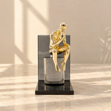Luxury Metallic Golden Figure with Crystal Base at Zubaidas Homestore
