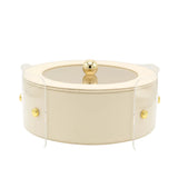 Luxury Round Organizer Storage Box with Lid at Zubaidas Homestore. Most Trusted Homestore in Pakistan