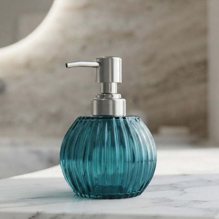 Luxury Teal Blue Soap Dispenser 200ml at Zubaidas Homestore. Online Pakistan