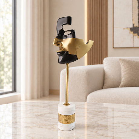 Masquerade Table Black Gold Face Mask at Zubaidas Homestore