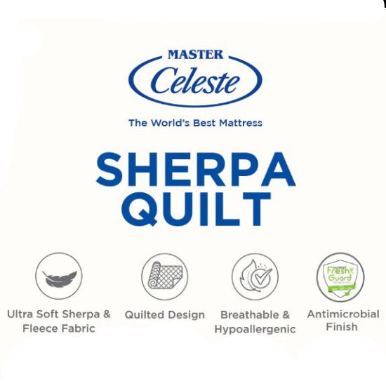 Master Celeste Celeste Sherpa Quilt at Zubaidas Number 1 Home Store in Pakistan