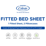 Master Celeste Fitted Bed Sheet (3 Pieces) at Zubaidas Homestore Pakistan