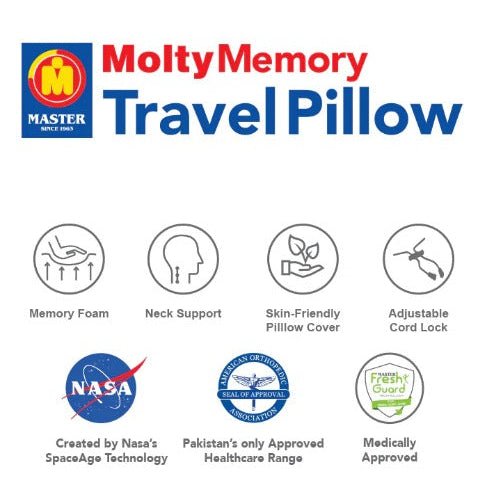 Master Molty Memory Travel Pillow at Zubaidas Homestore Pakistan