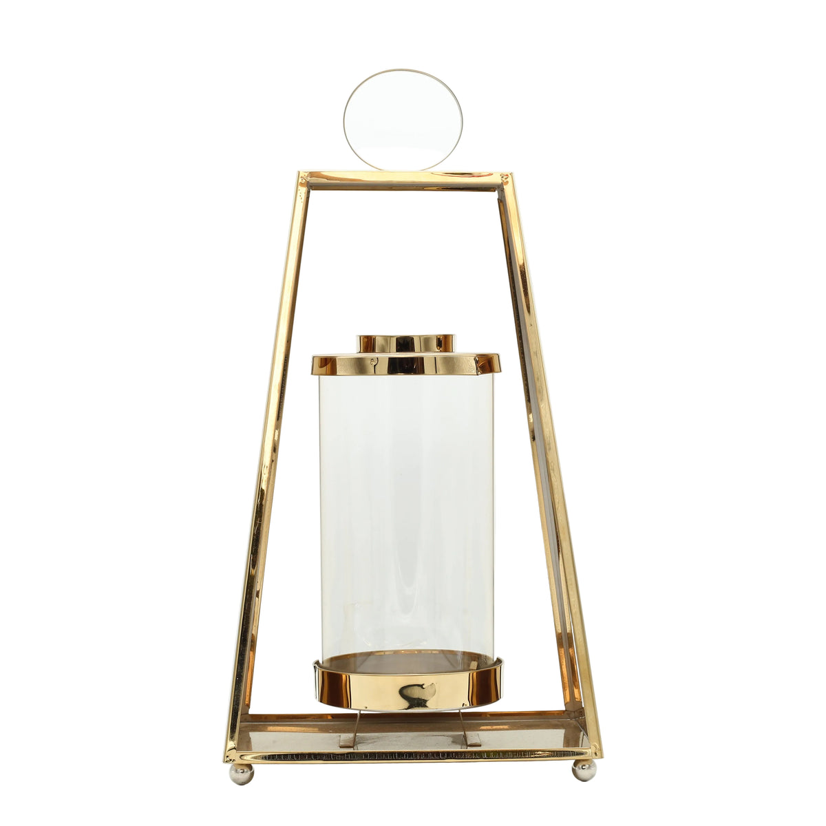 Metal Candle Lantern 3 Pieces Set Golden at Zubaidas Homestore - House of Largest Collection Of Decor In Pakistan