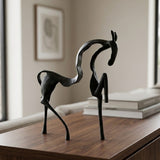 Metal Horse Sculpture Black at Zubaidas Homestore