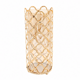 Metal Lattice Glass Flower Vase at Zubaidas Homestore - The Largest Collection of Decor In Pakistan