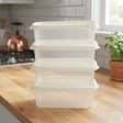 Micronware Food Storage Container Rectangle 600ml Pack of 4 at Zubaidas Homestore 