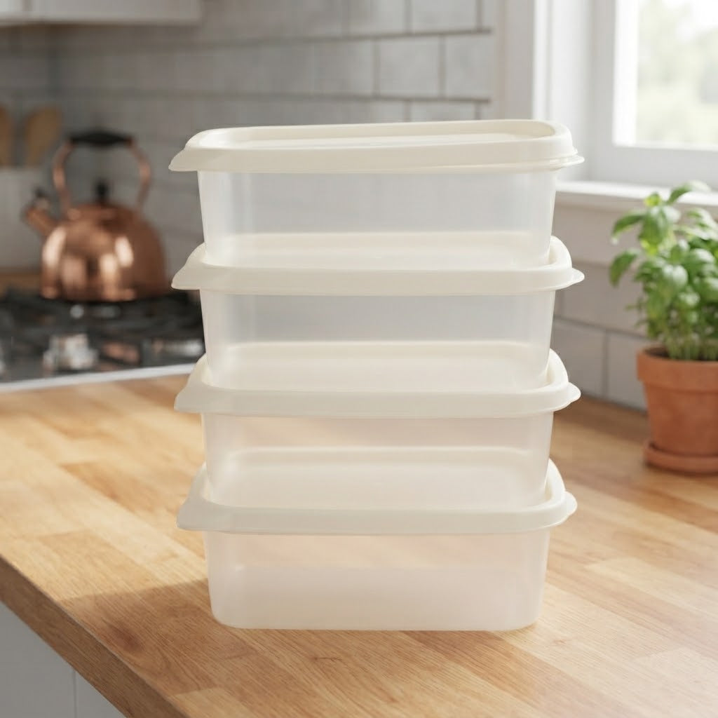 Micronware Food Storage Container Rectangle 600ml Pack of 4 at Zubaidas Homestore 