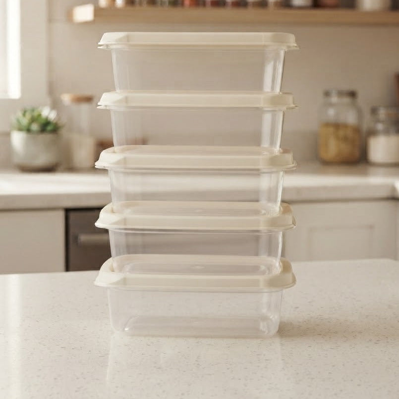 Micronware Rectangle Food Storage Container Pack of 5 at Zubaidas Homestore 
