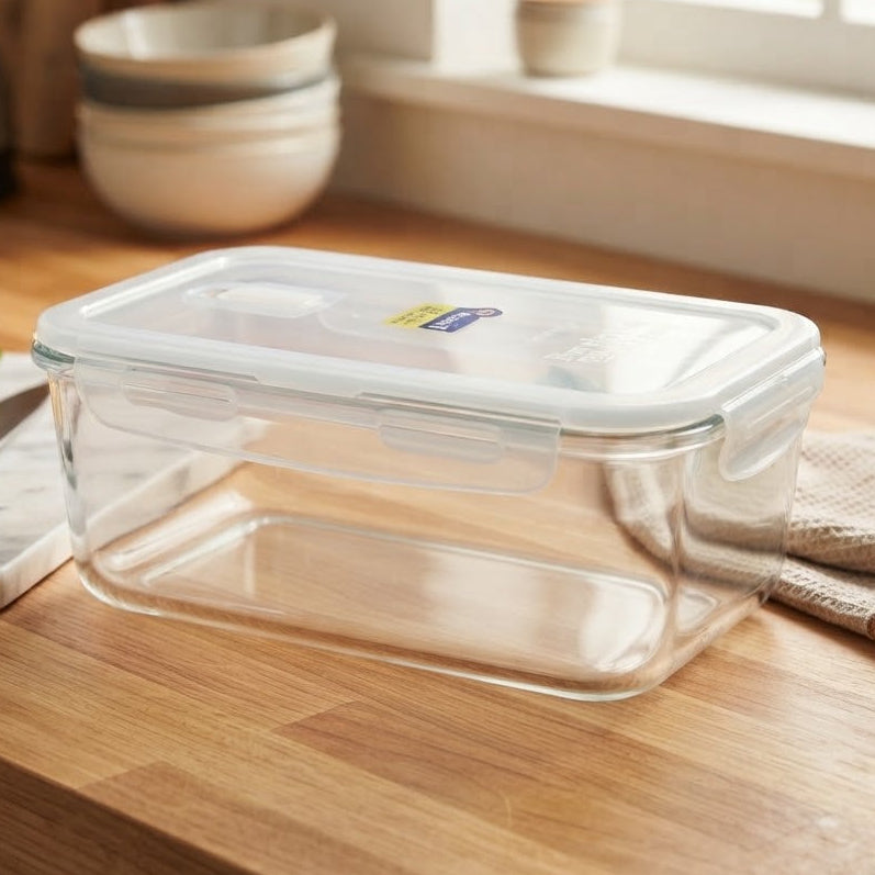 Micronware Super Lock Glass Rectangle Food Storage Container 1570ml at Zubaidas Homestore