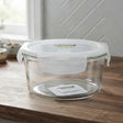 Micronware Super Lock Glass Round Food Storage Container 800ml at Zubaidas Homestore