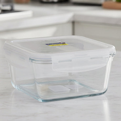 Micronware Super Lock Glass Square Food Storage Container 950ml at Zubaidas Homestore
