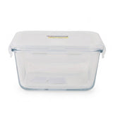 Micronware Super Lock Glass Square Food Storage Container 950ml at Zubaidas Homestore. The Biggest Homestore in Pakistan 