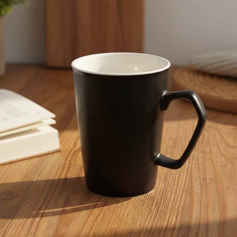 Midnight Matte Ceramic Coffee Mug 430ml Black at Zubaidas Homestore