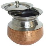 Mini Steel Degh with Copper Base at Zubaidas Homestore - House of the Largest Collection of Dinnerware and Serveware in Pakistan