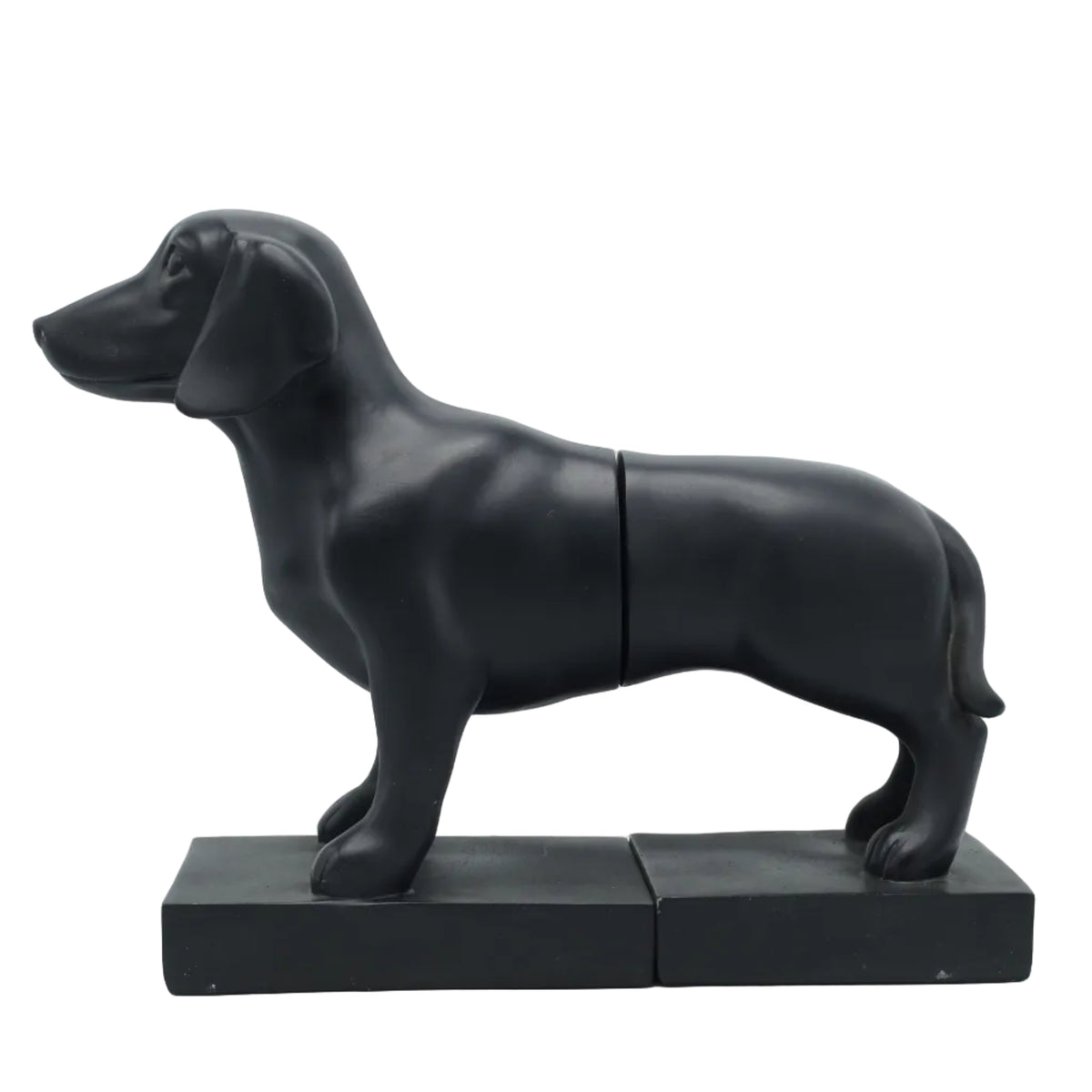 Minimalist Black Dachshund Dog Bookend at Zubaidas Homestore Pakistan