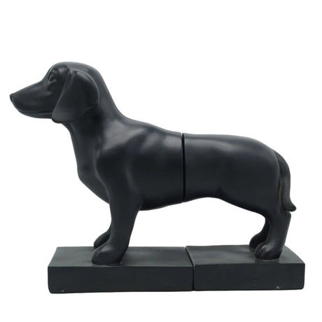 Minimalist Black Dachshund Dog Bookend at Zubaidas Homestore Pakistan