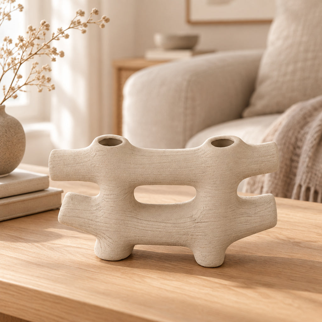 Minimalist Dual Spout Porcelain Vase at Zubaidas Homestore