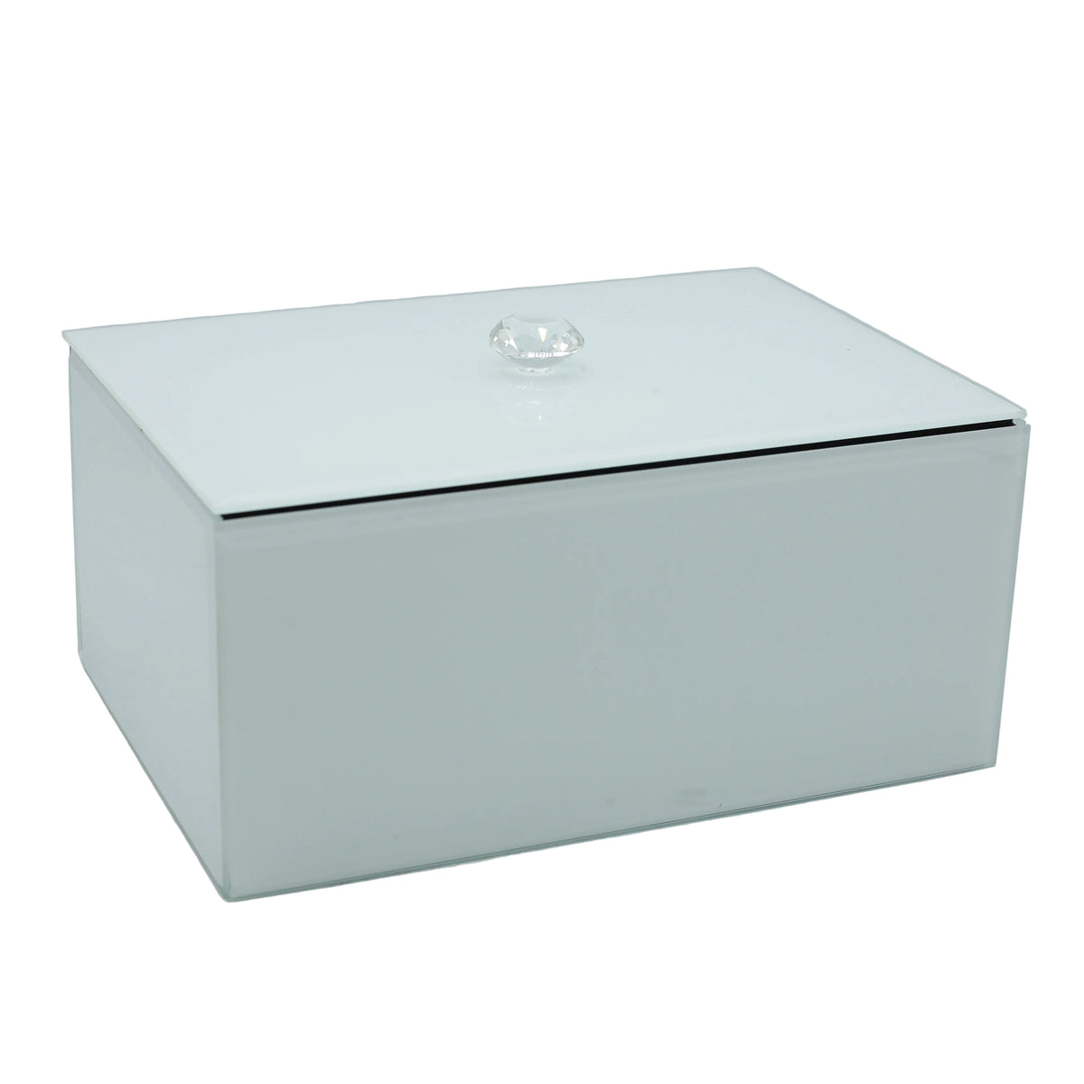 Mirrored White Glass Jewelry Box 3 Pieces Set at Zubaidas Homestore Pakistan