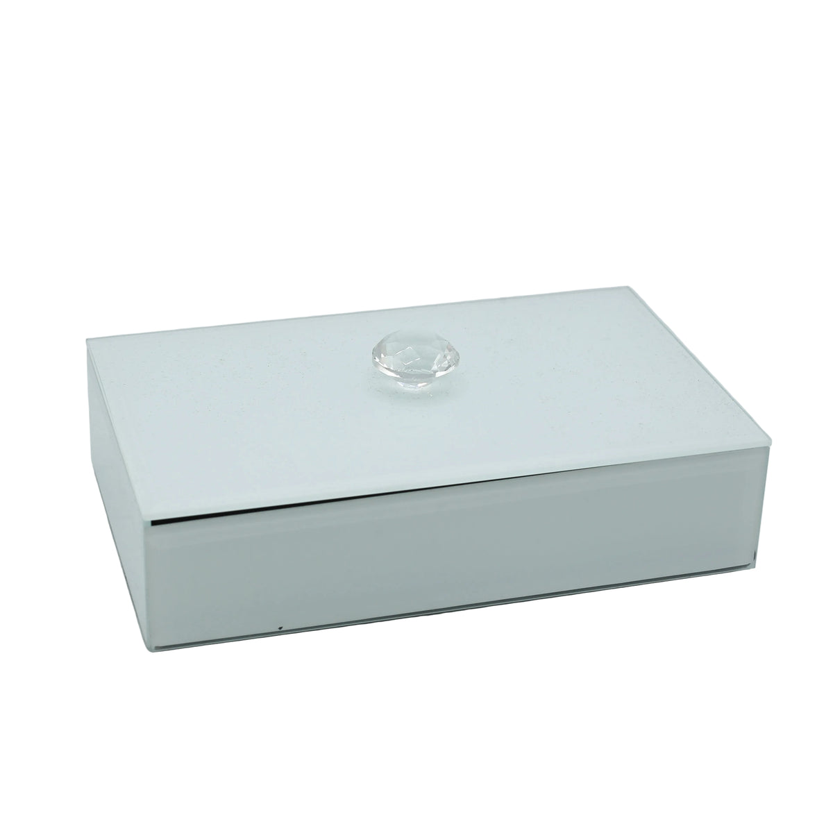 Mirrored White Glass Jewelry Box 3 Pieces Set at Zubaidas The Best Online Homestore in Pakistan
