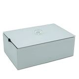 Mirrored White Glass Jewelry Box 3 Pieces Set at Zubaidas Homestore - The Largest Collection of Decor in Pakistan
