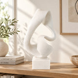 Modern Abstract Loop Decorative Sculpture White at Zubaidas Homestore