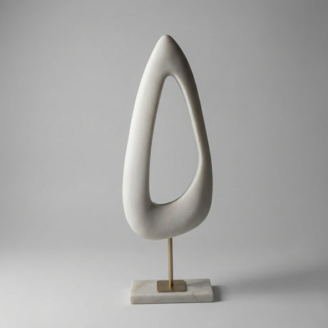 Modern Abstract Polystone Sculpture with Marble Base at Zubaidas Homestore Pakistan