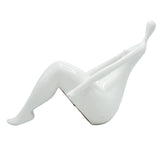 Modern Abstract White Ceramic Female Figurine at Zubaidas Homestore Pakistan