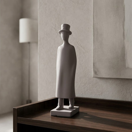 Modern Art Gentleman Statue Grey Ebonite at Zubaidas Homestore