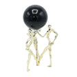 Modern Black Sphere Decor with Metallic Human Stand at Zubaidas Homestore Pakistan