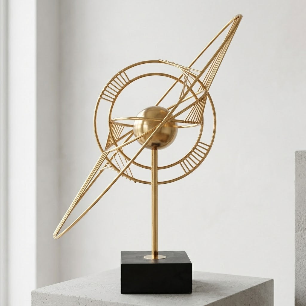 Modern Brass Globe Showpiece at Zubaidas Homestore 