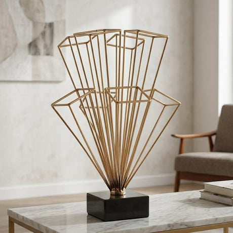 Modern Brass Showpiece Sculpture at Zubaidas Homestore